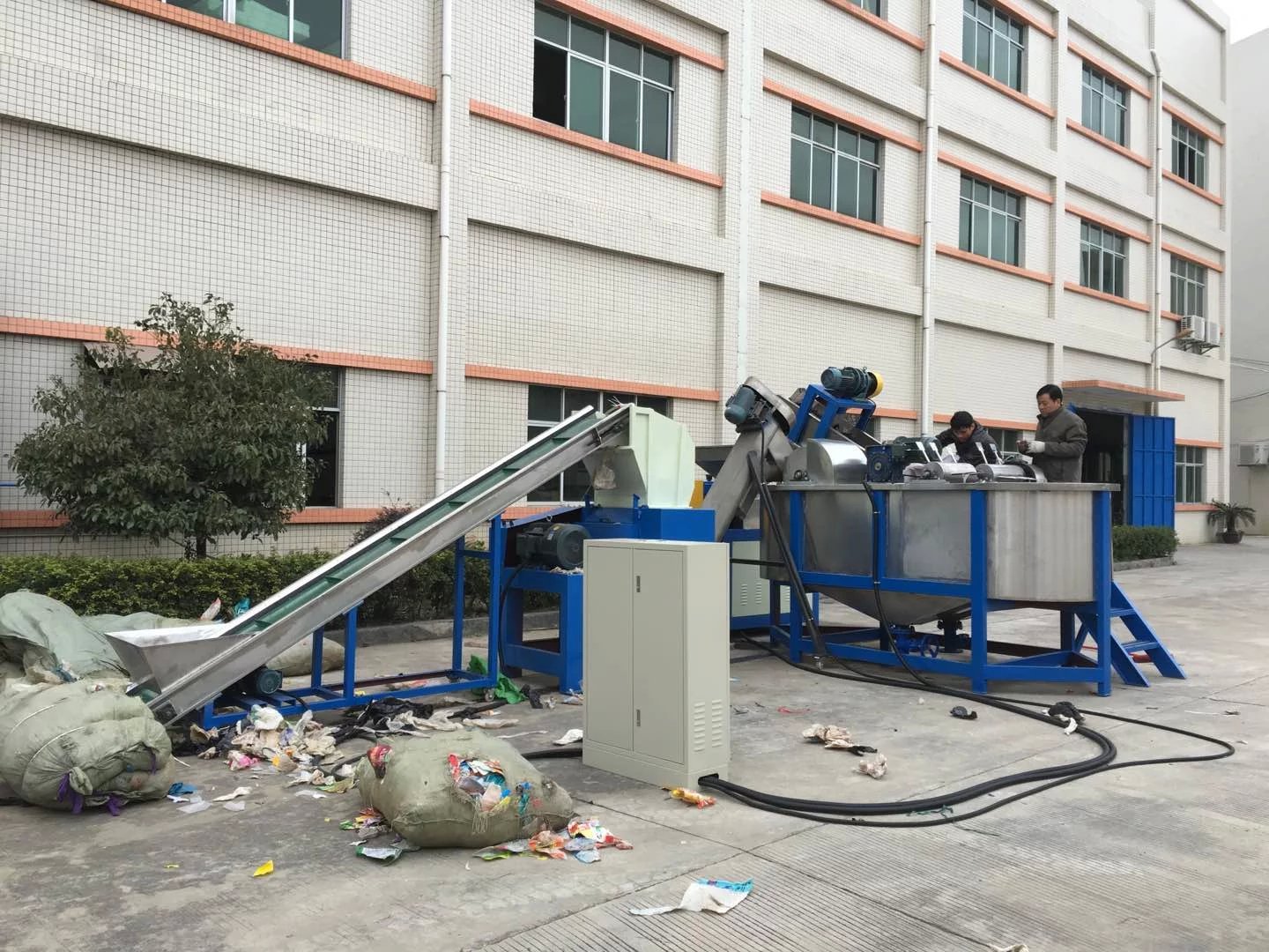 生活垃圾實驗型破碎清洗擠干造粒生產線